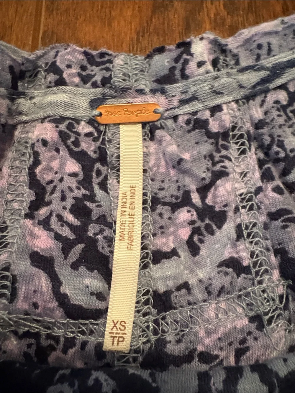 Free People floral short sleeve top